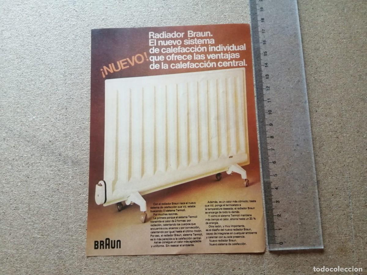 Otros art&iacute;culos de coleccionismo en papel: ANUNCIO. RADIADOR BRAUN