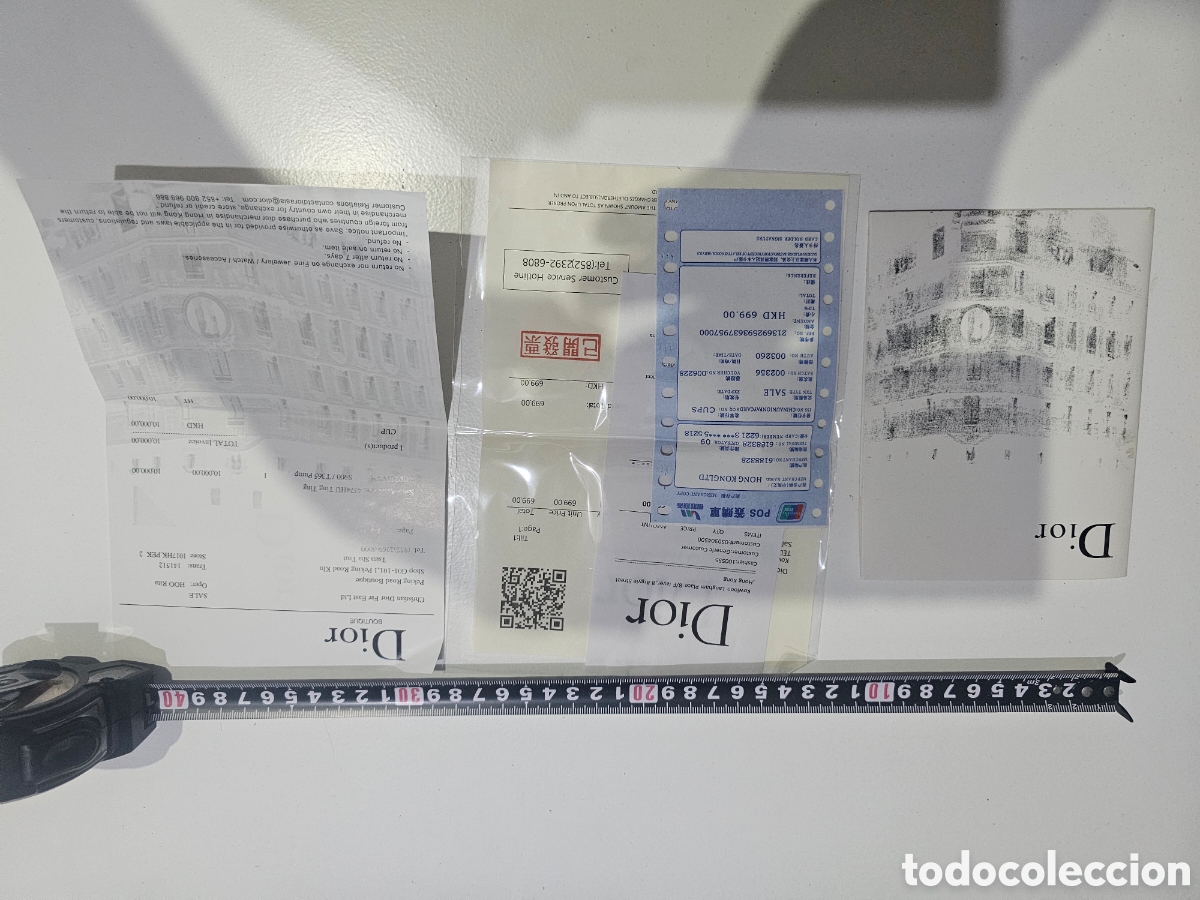 Otros art&iacute;culos de coleccionismo en papel: Especie de factura de Dior, creo que no es original
