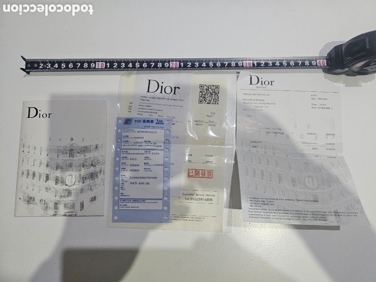 Collectionnisme Papier divers: Especie de factura de Dior, creo que no es original