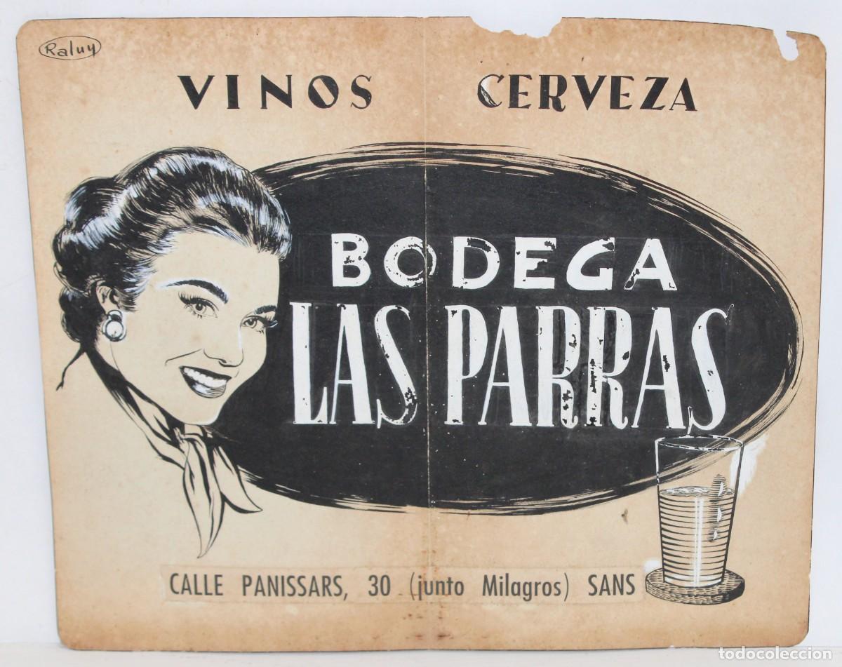 Otros art&iacute;culos de coleccionismo en papel: PROYECTO PUBLICITARIO PARA LA BODEGA LAS PARRAS (BARCELONA). BOCETO. Ed. RALUY