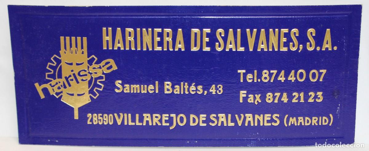 Otros art&iacute;culos de coleccionismo en papel: ROTULO CON PUBLICIDAD DE LA EMPRESA HARINERA DE SALVANES S.A. (MADRID)