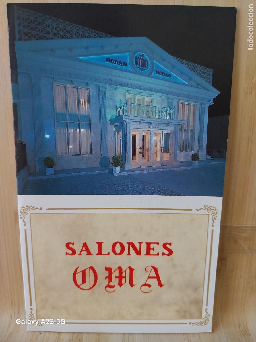 Otros art&iacute;culos de coleccionismo en papel: SALONES OMA DIPTICO BANQUETE BODA A&Ntilde;O 1993 17X10.5CMS