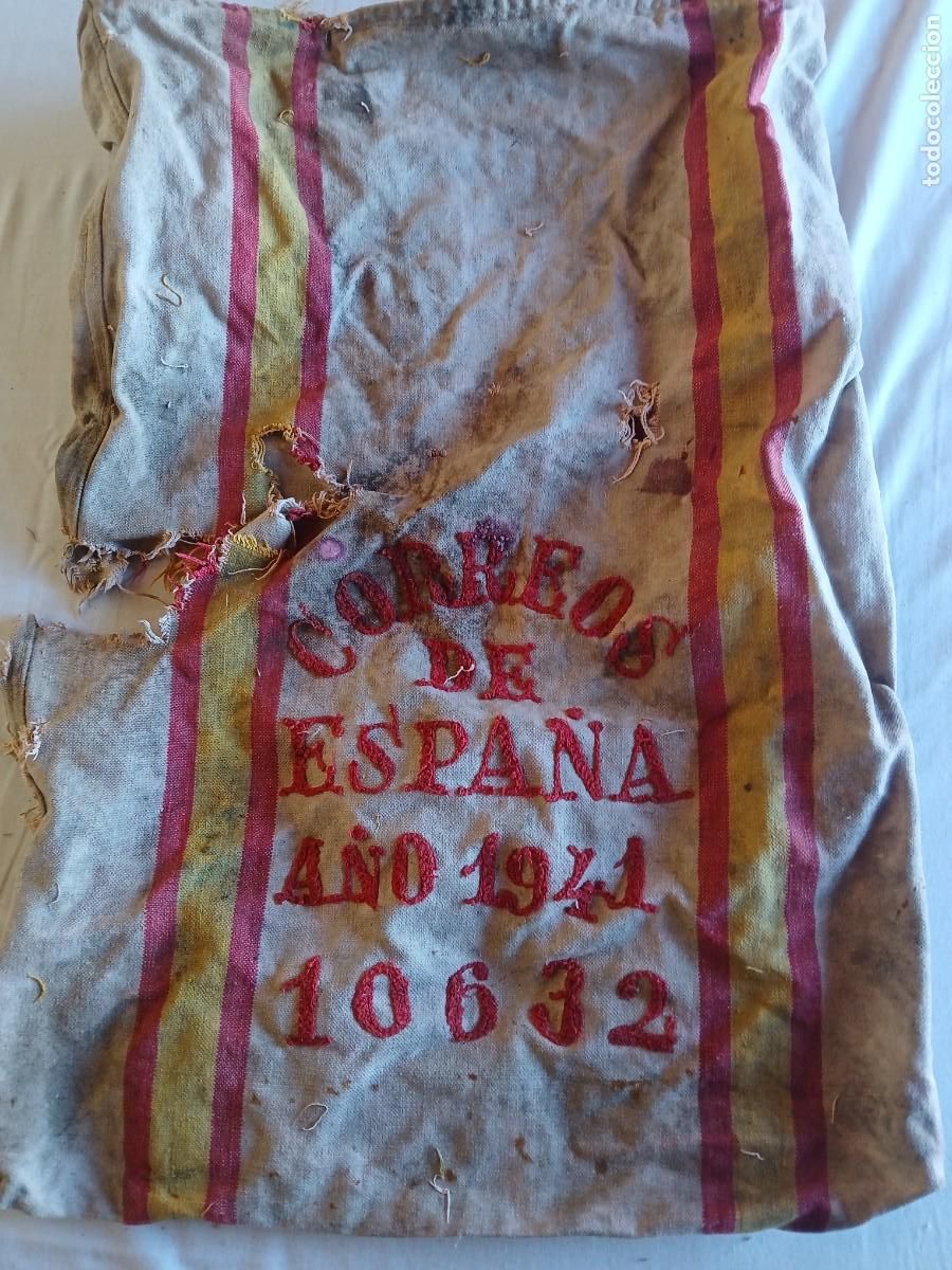 Otros art&iacute;culos de coleccionismo en papel: Antigua saco saco de correos espa&ntilde;a a&ntilde;o 1941 ver fotos