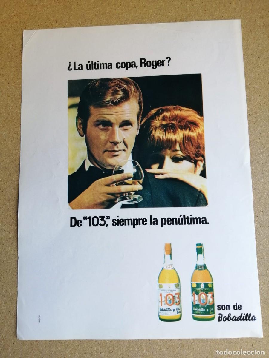 Otros art&iacute;culos de coleccionismo en papel: ANUNCIO. BRANDY 103 (ROGER MOORE)