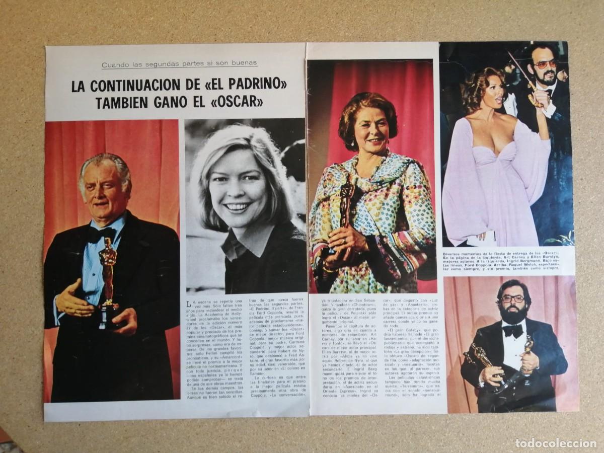 Otros art&iacute;culos de coleccionismo en papel: REPORTAJE. LA CONTINUACION DEL PADRINO TAMBIEN GANO EL OSCAR