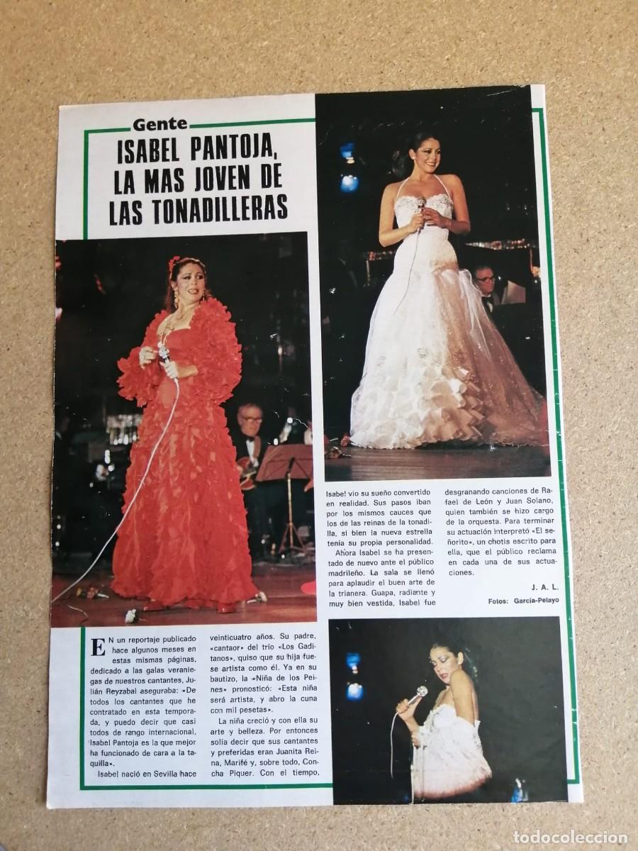 Otros art&iacute;culos de coleccionismo en papel: REPORTAJE. ISABEL PANTOJA, LA MAS JOVEN DE LAS TONADILLERAS