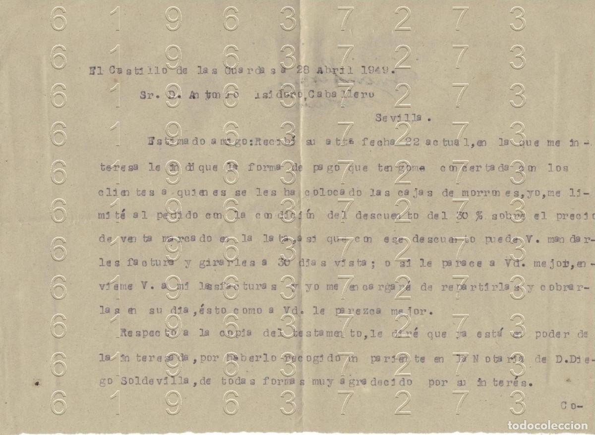 Otros art&iacute;culos de coleccionismo en papel: EL CASTILLO DE LAS GUARDAS CARTA 1949 M39