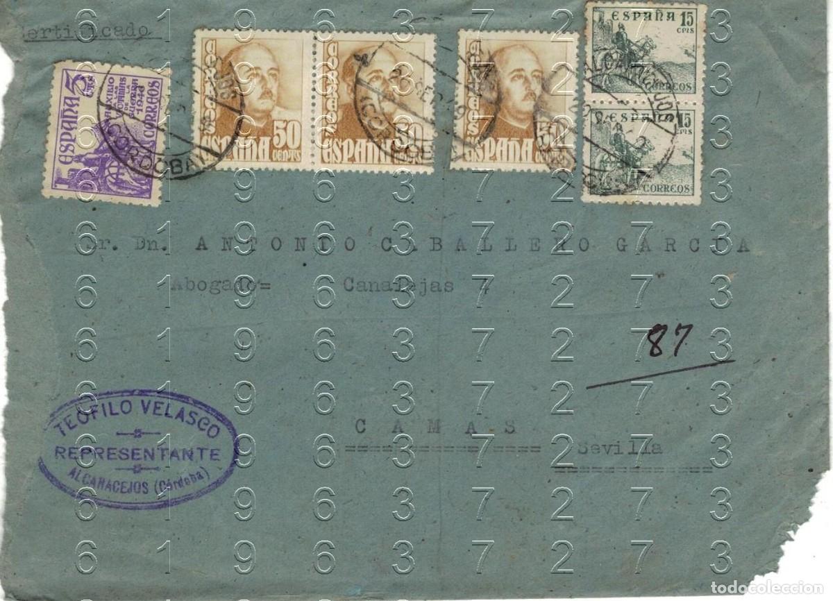Otros art&iacute;culos de coleccionismo en papel: ALCARACEJOS CORDOBA SOBRE 1949 M40