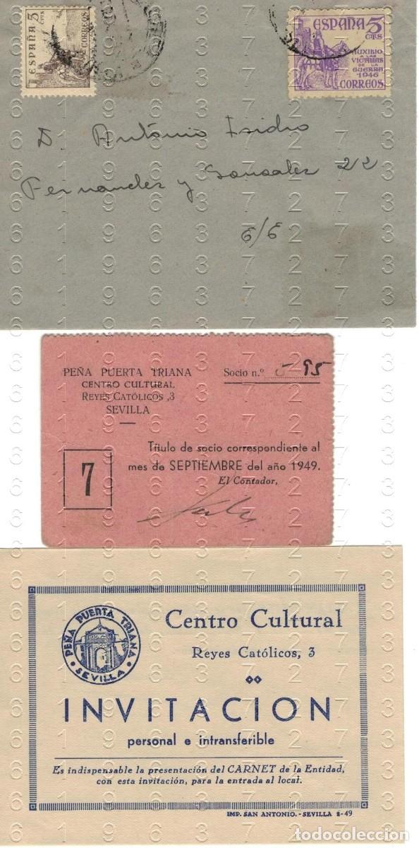 Otros art&iacute;culos de coleccionismo en papel: SEVILLA PE&Ntilde;A PUERTA TRIANA 1949 M40