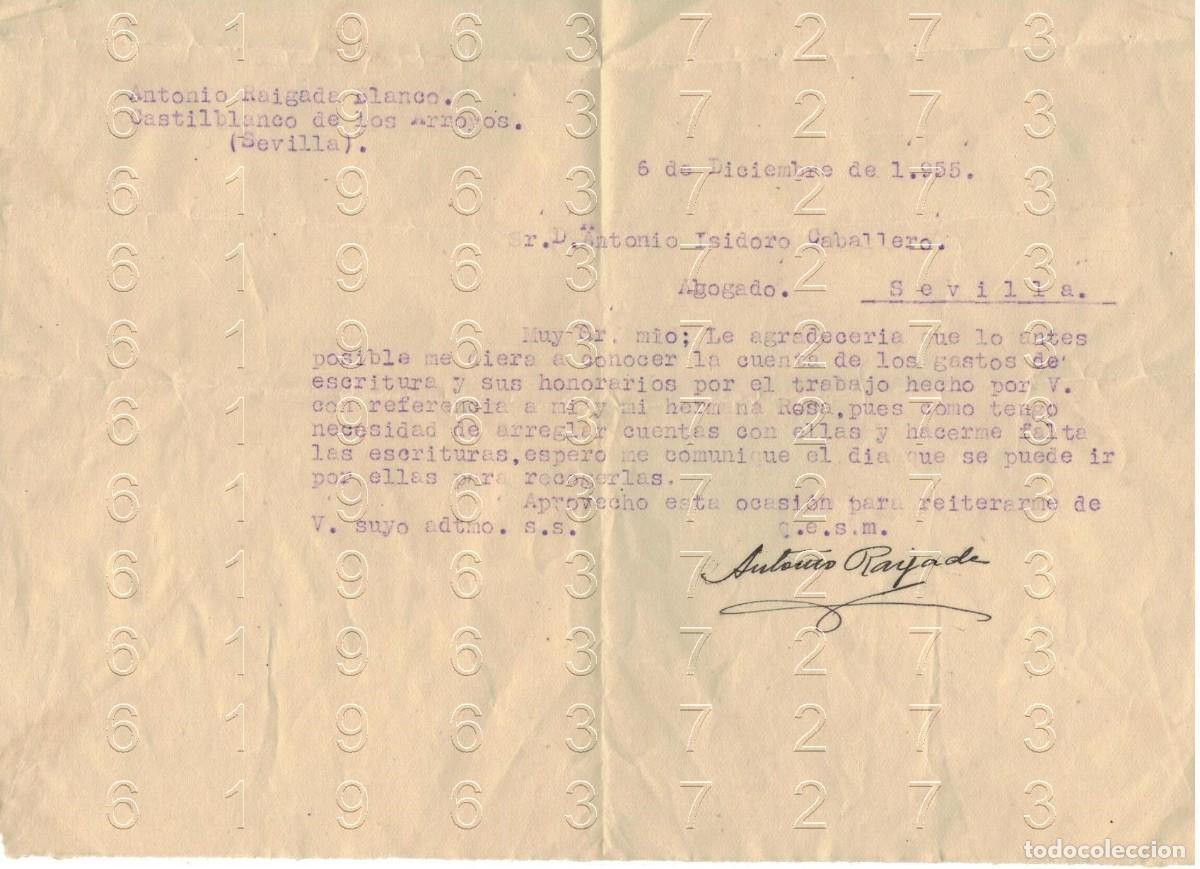 Otros art&iacute;culos de coleccionismo en papel: CASTILBLANCO DE LOS ARROYOS ANTONIO RAIGADA 1955 CARTA M40