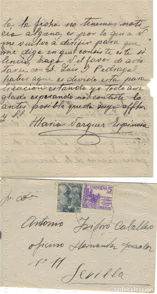 Otros art&iacute;culos de coleccionismo en papel: BERLANGA BADAJOZ MARIA VAZQUEZ ESPINOSA 1949 CARTA M40