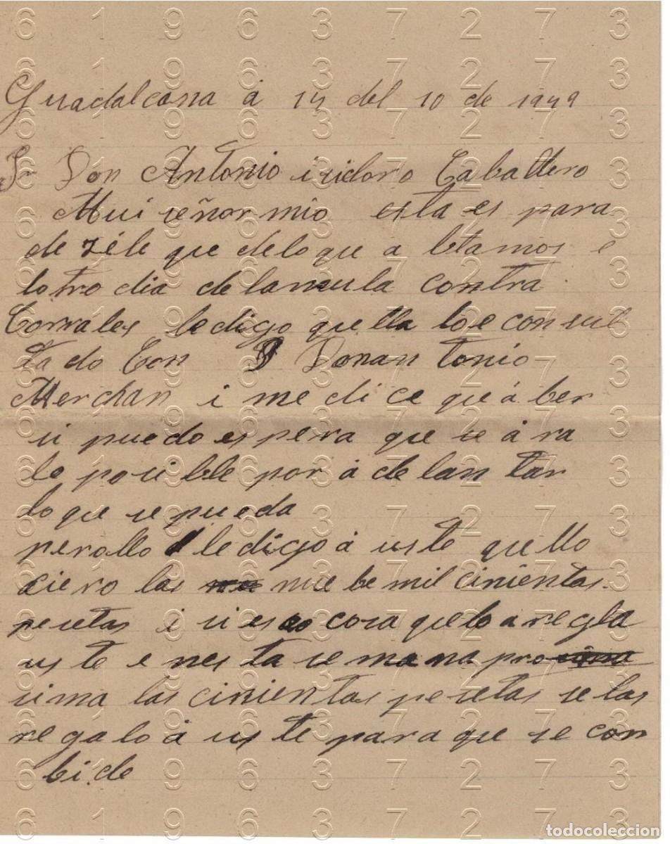 Otros art&iacute;culos de coleccionismo en papel: GUADALCANAL SEVILLA JOSE VIEJO RANGEL 1949 CARTA M40