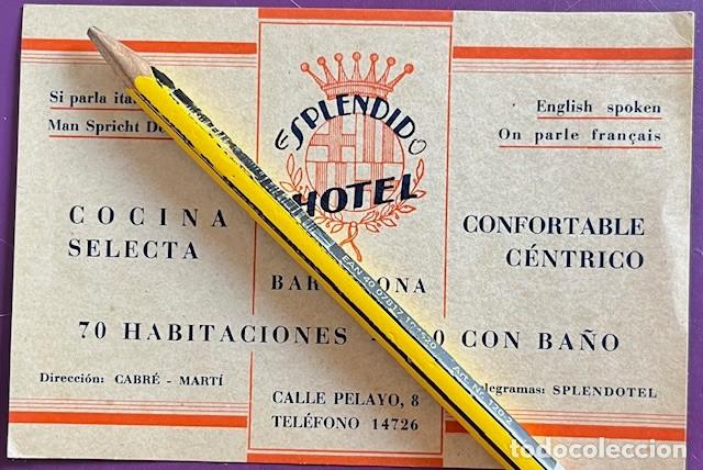 Otros art&iacute;culos de coleccionismo en papel: PUBLICIDAD ANTIGUA, ESPLENDIDO HOTEL BARCELONA