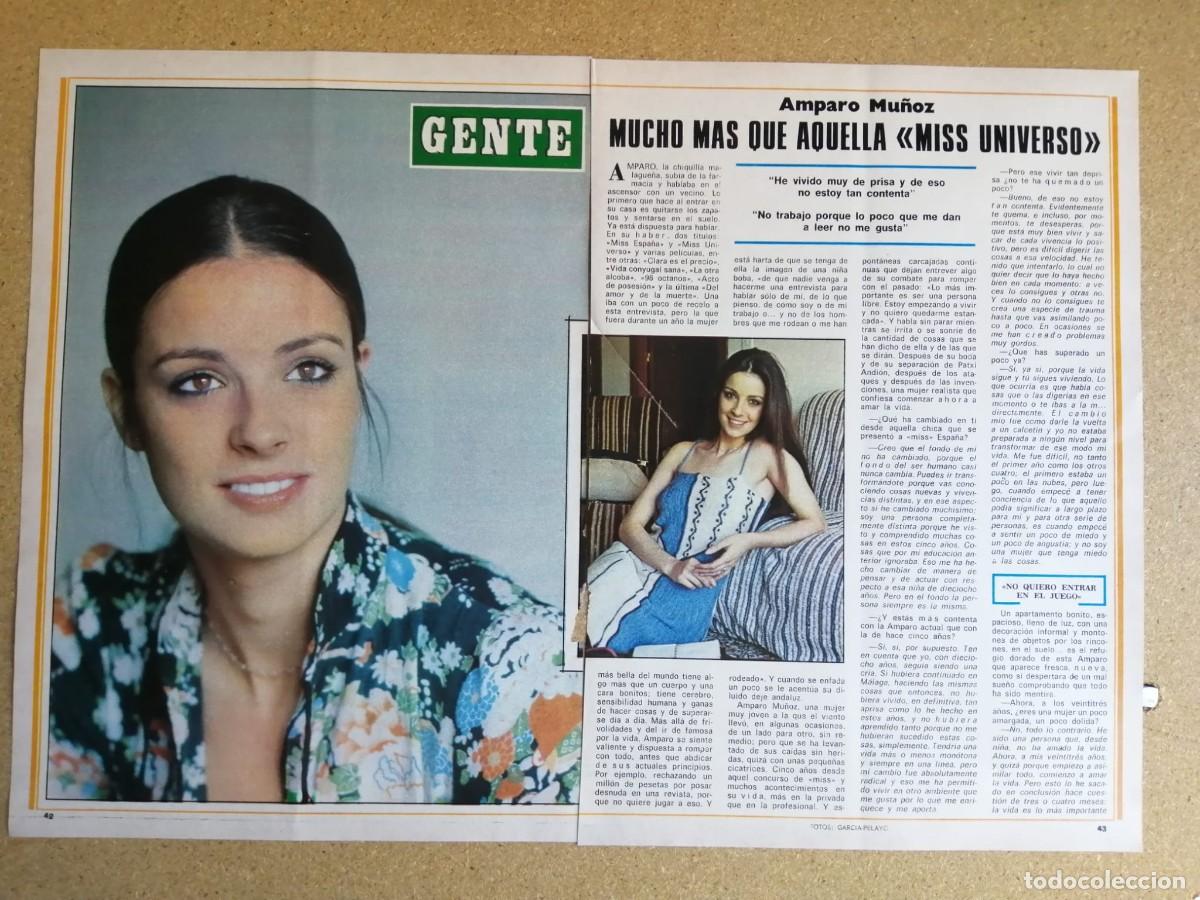 Otros art&iacute;culos de coleccionismo en papel: REPORTAJE. AMPARO MU&Ntilde;OZ, MUCHO MAS QUE AQUELLA MISS UNIVERSO