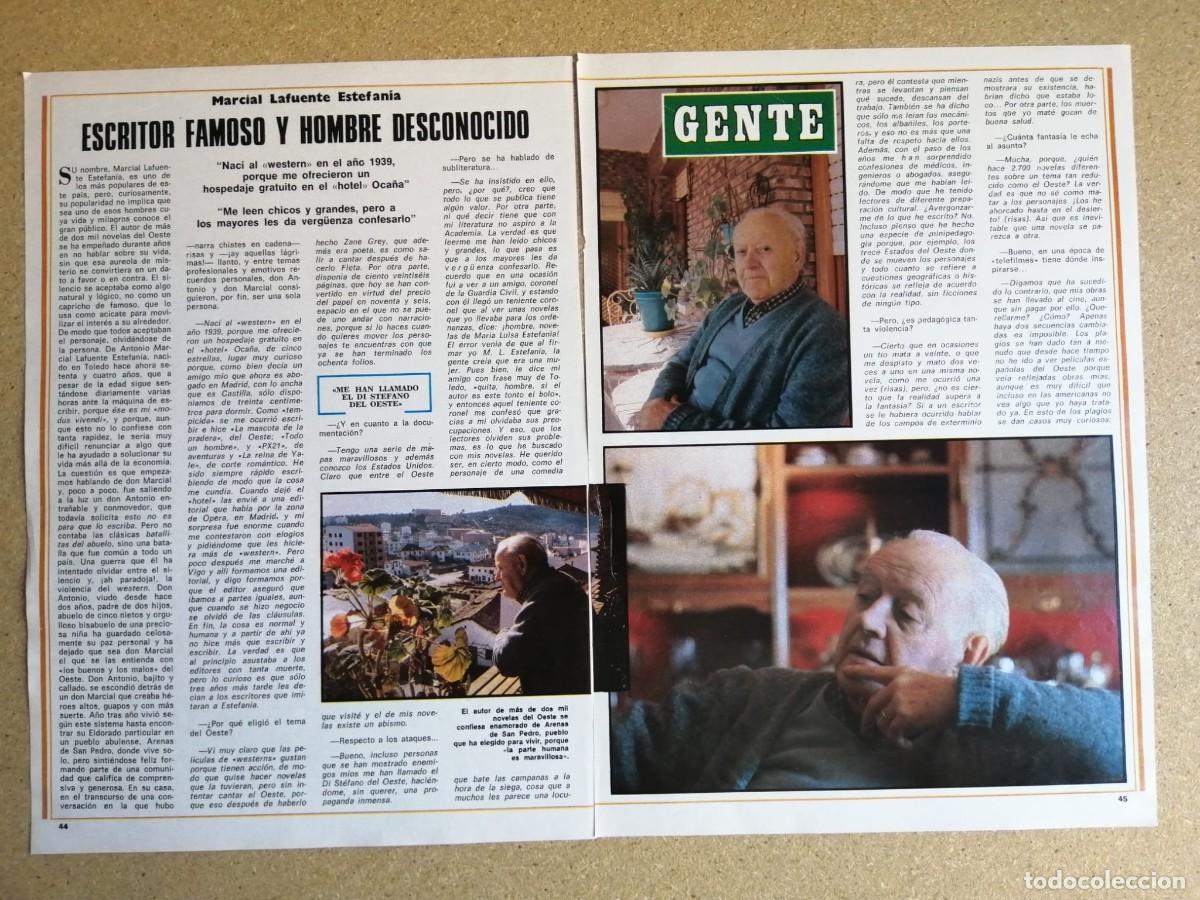 Otros art&iacute;culos de coleccionismo en papel: REPORTAJE. MARCIAL LAFUENTE ESTEFANIA, ESCRITOR FAMOSO Y HOMBRE DESCONOCIDO