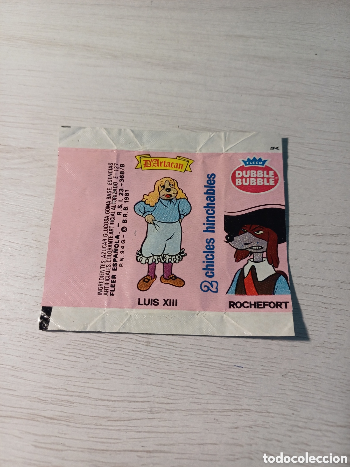 Otros art&iacute;culos de coleccionismo en papel: CHICLE ENVOLTORIO CROMO DARTACAN DUBBLE BUBBLE