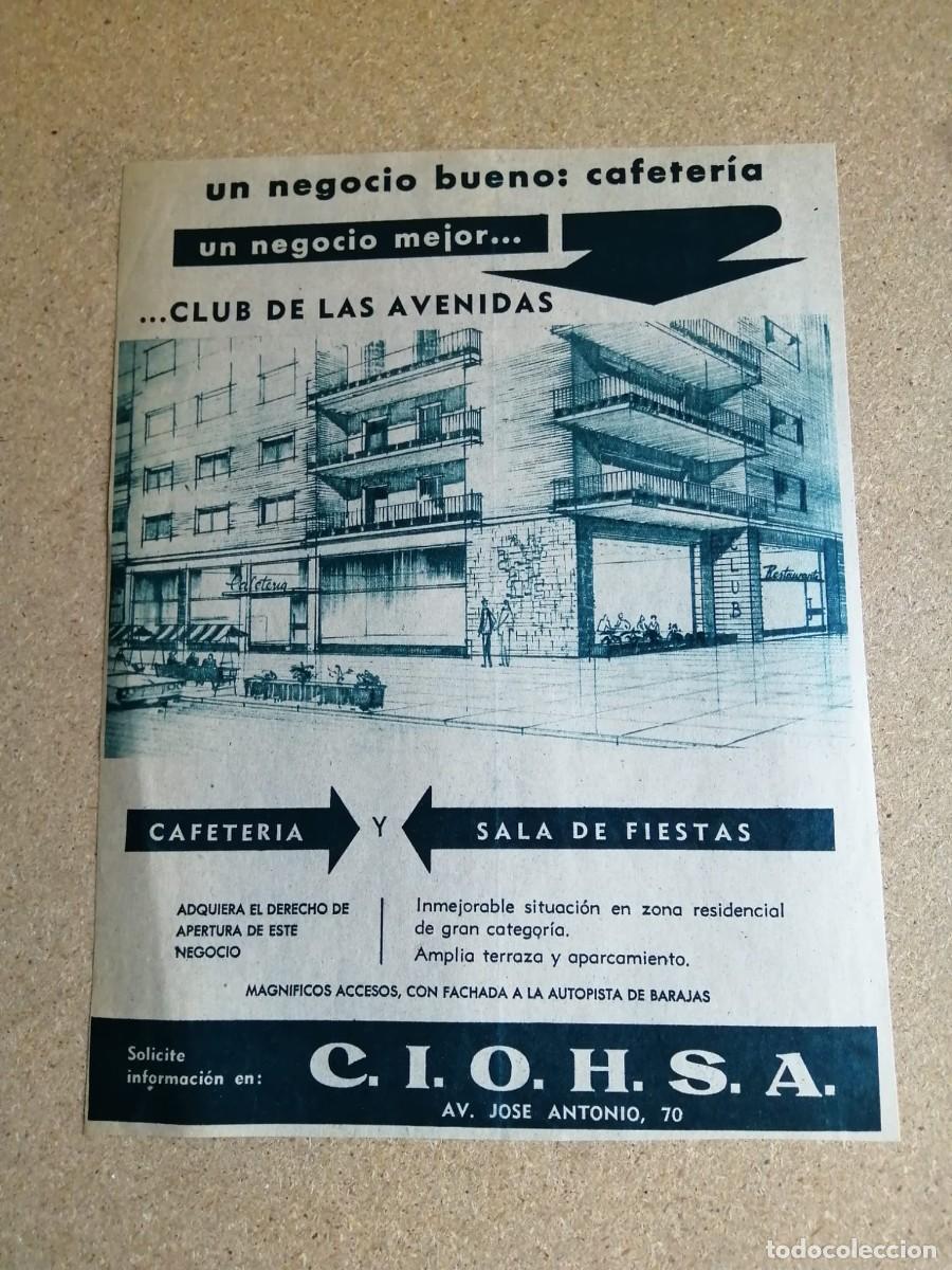 Otros art&iacute;culos de coleccionismo en papel: ANUNCIO. ADQUIERA EL DERECHO DE APERTURA DE ESTOS NEGOCIOS, CAFETERIA - SALA DE FIESTAS... MADRID