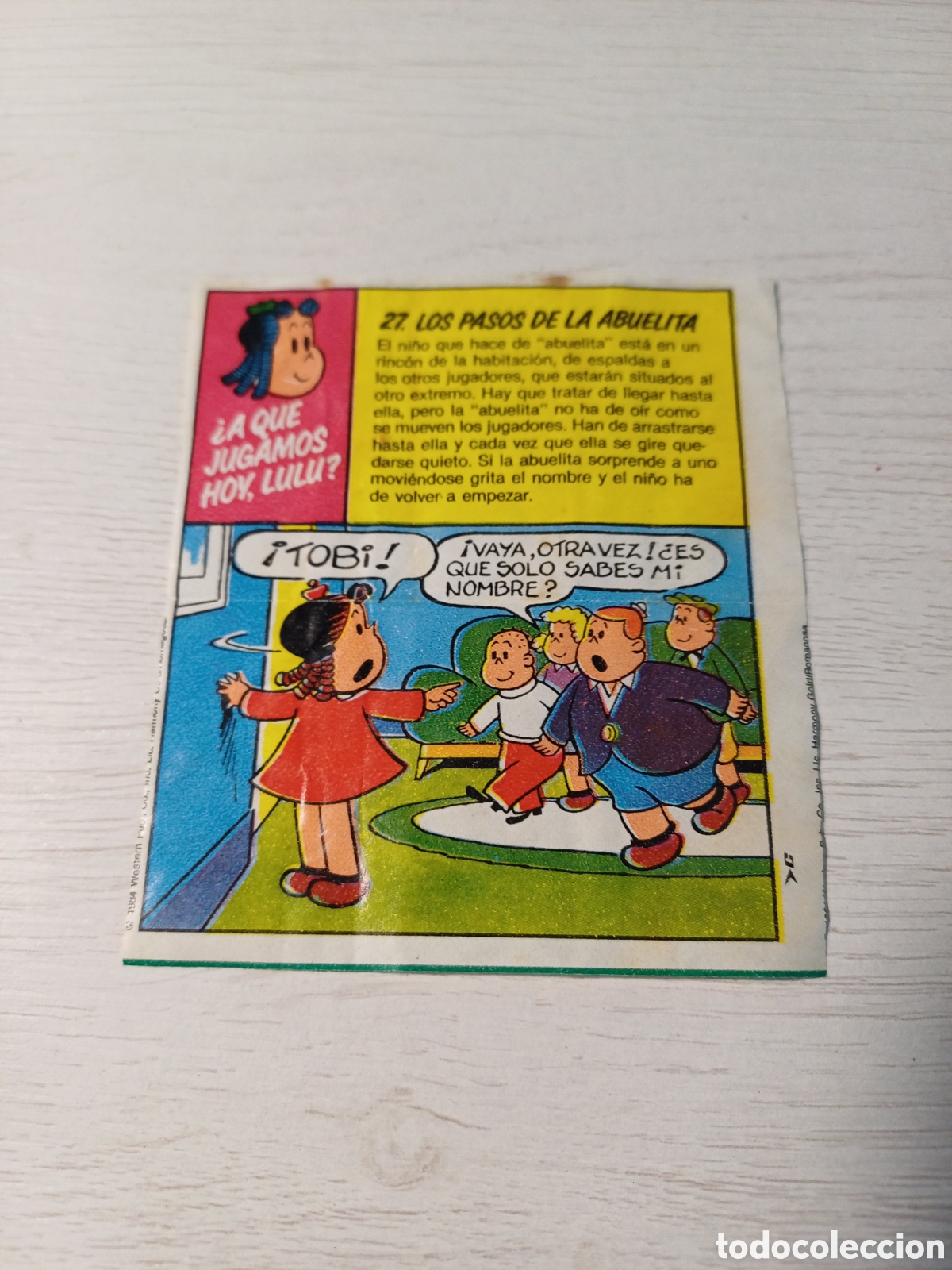 Otros art&iacute;culos de coleccionismo en papel: CROMO CHICLE LULU, A QUE JUGAMOS