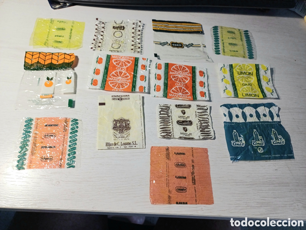 Otros art&iacute;culos de coleccionismo en papel: LOTE ANTIGUOS ENVOLTORIOS DE CARAMELOS