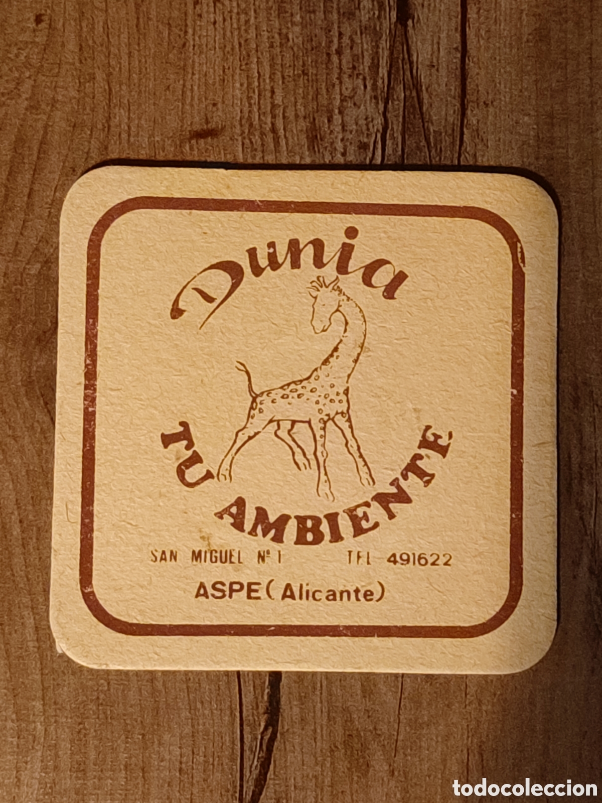 Otros art&iacute;culos de coleccionismo en papel: Posavaso PUB Ambiente Dunia ASPE ALICANTE