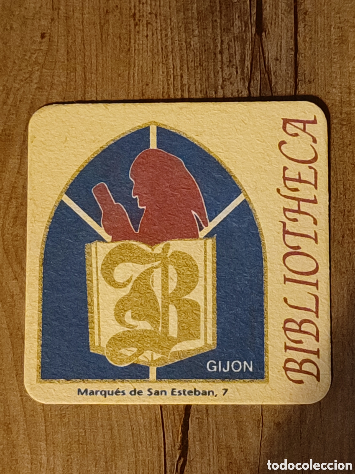 Otros art&iacute;culos de coleccionismo en papel: Posavaso Discoteca Bibliotheca GIJ&Oacute;N