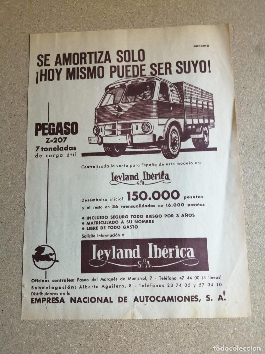 Otros art&iacute;culos de coleccionismo en papel: ANUNCIO. PEGASO Z - 207