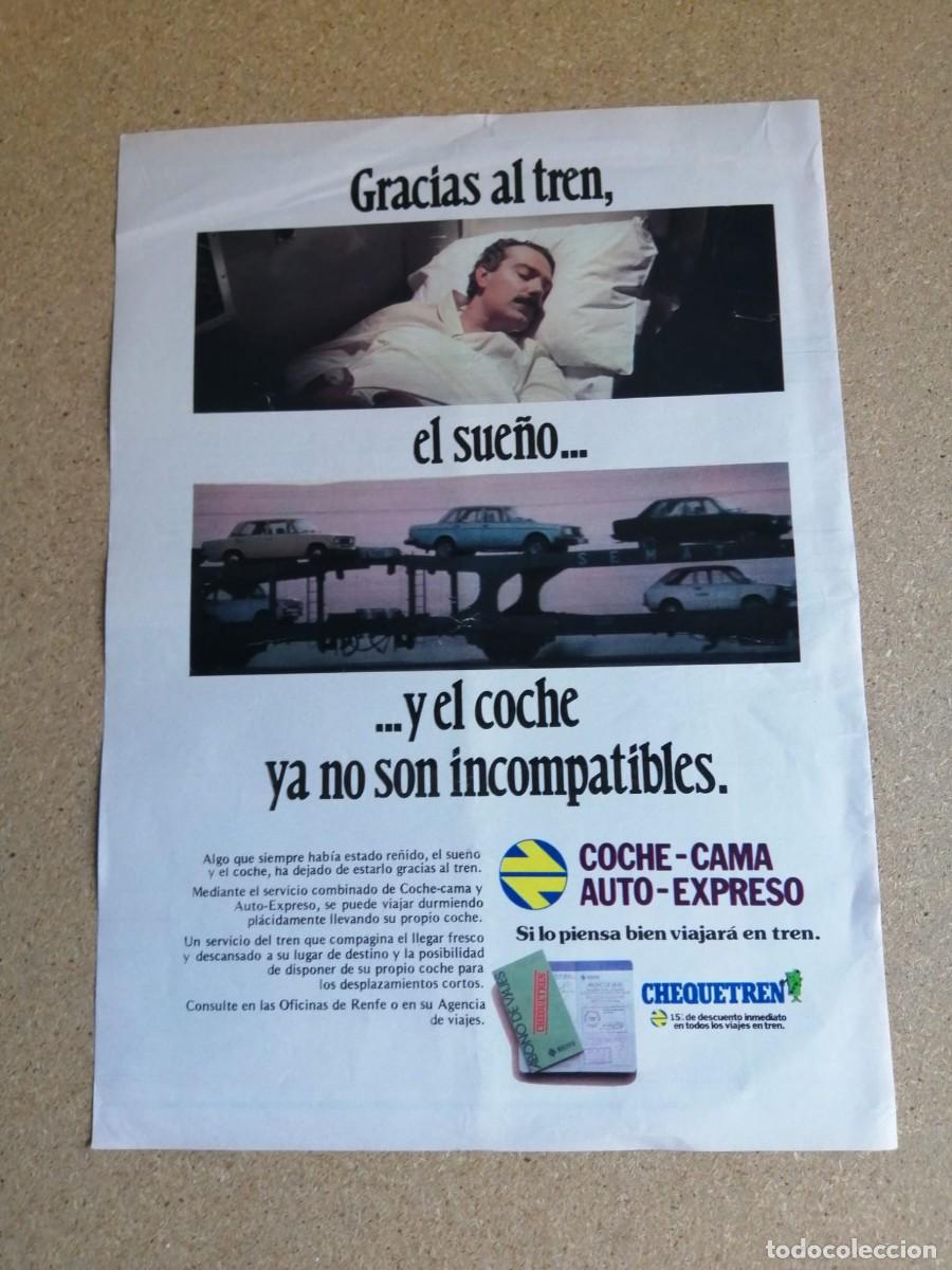 Otros art&iacute;culos de coleccionismo en papel: ANUNCIO. RENFE, COCHE CAMA AUTO - EXPRESO