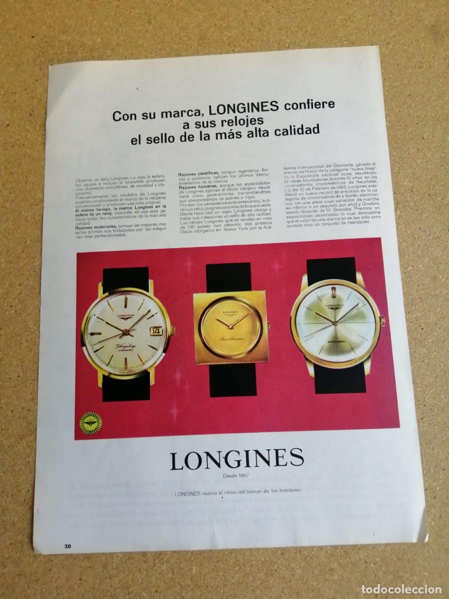 Otros art&iacute;culos de coleccionismo en papel: ANUNCIO. RELOJ LONGINES