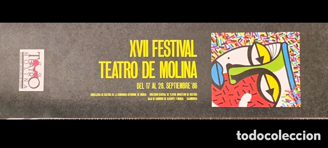 Otros art&iacute;culos de coleccionismo en papel: Folleto. XVII Festival Teatro De Molina de Segura. Murcia. 1986.