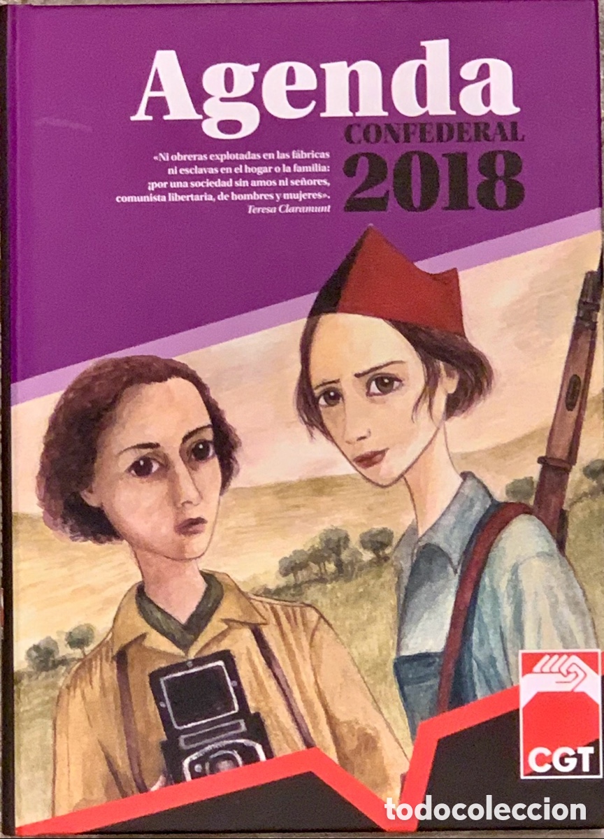 Otros art&iacute;culos de coleccionismo en papel: Agenda Confederal CGT. Confederaci&oacute;n General del Trabajo. 2018.