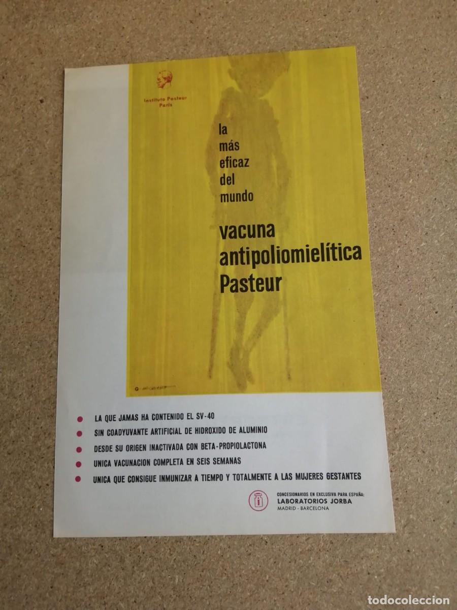 Otros art&iacute;culos de coleccionismo en papel: ANUNCIO. VACUNA ANTIPOLIOMIELITICA PASTEUR
