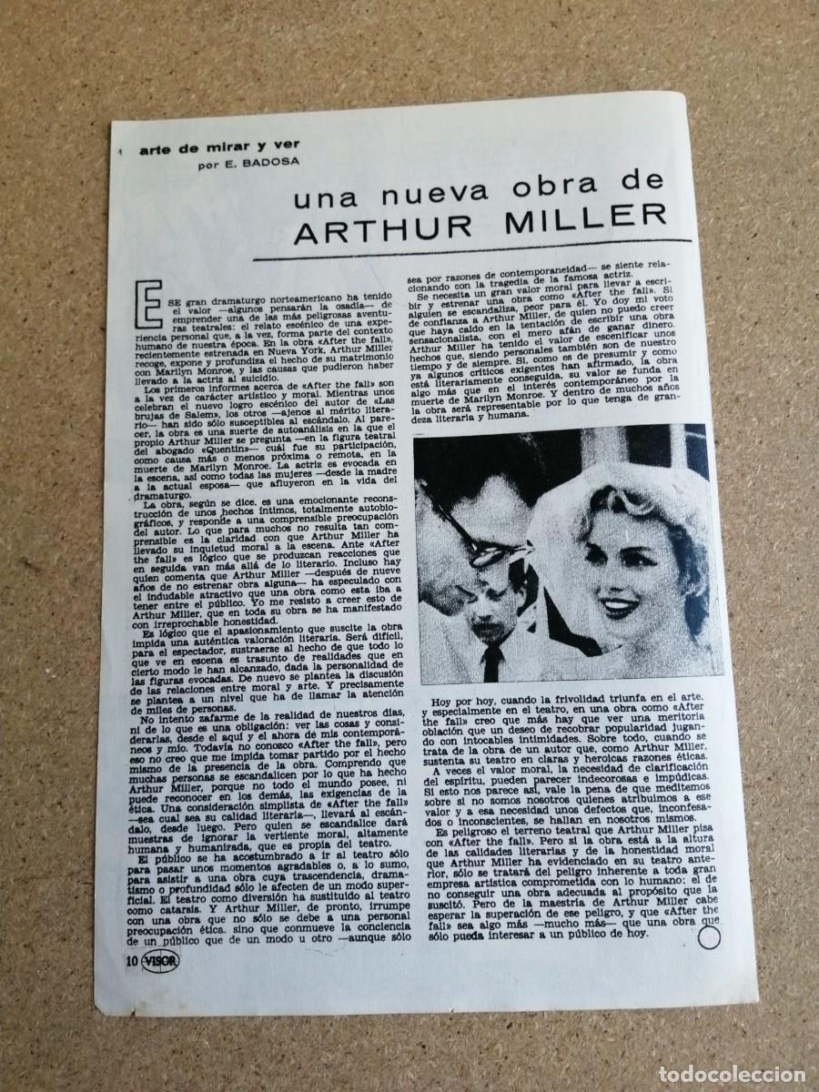 Otros art&iacute;culos de coleccionismo en papel: REPORTAJE. UNA NUEVA OBRA DE ARTHUR MILLER