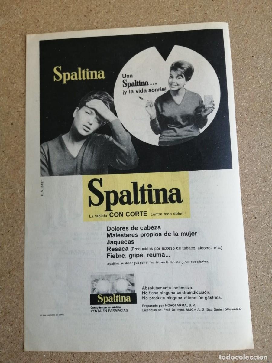 Otros art&iacute;culos de coleccionismo en papel: ANUNCIO. SPALTINA, CONTRA EL DOLOR