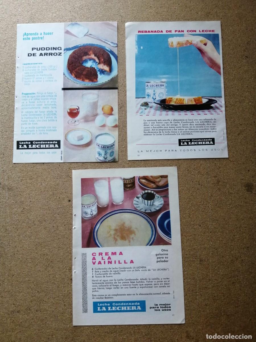 Otros art&iacute;culos de coleccionismo en papel: ANUNCIO. LECHE CONDENSADA LA LECHERA (TRES RECETAS)