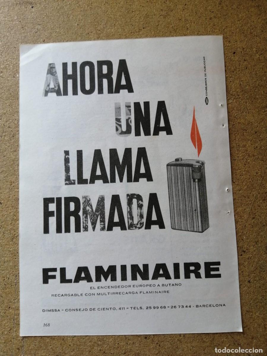 Otros art&iacute;culos de coleccionismo en papel: ANUNCIO. ENCENDEDORES FLAMINAIRE