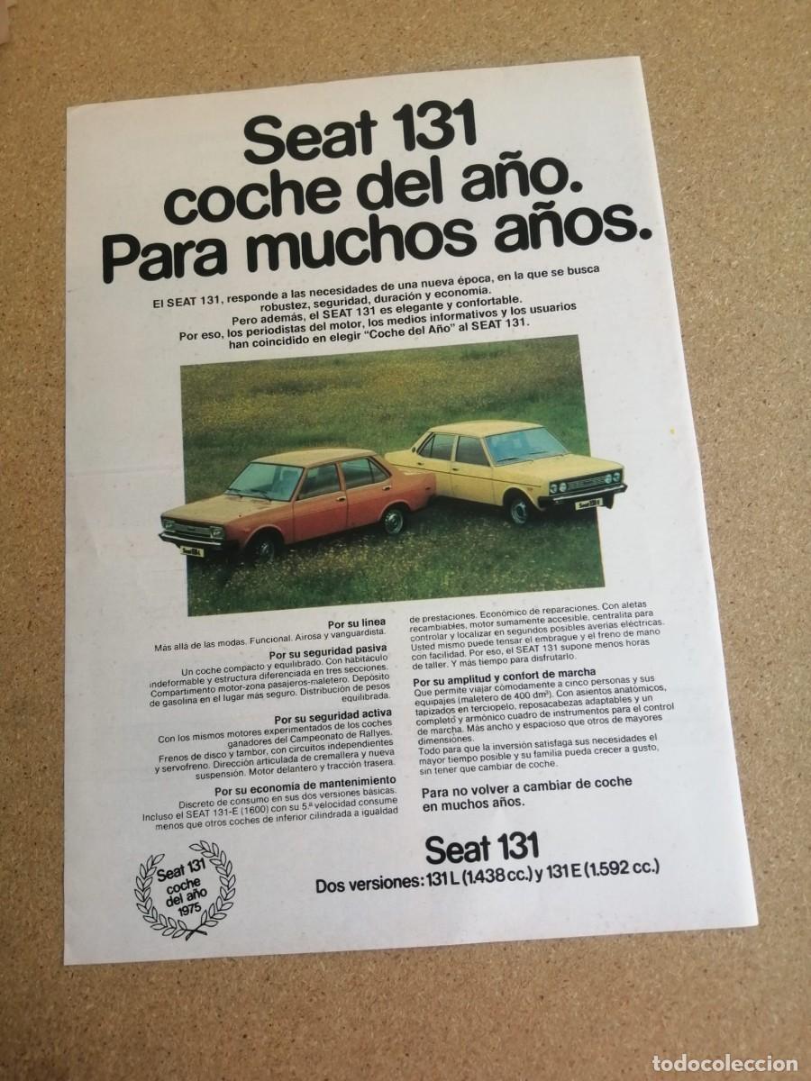 Otros art&iacute;culos de coleccionismo en papel: ANUNCIO. SEAT 131...