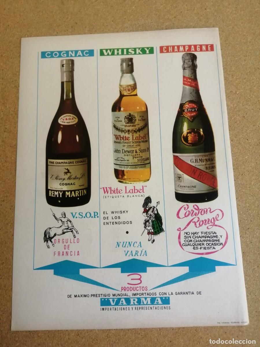 Otros art&iacute;culos de coleccionismo en papel: ANUNCIO. IMPORTACIONES Y REPRESENTACIONES VARMA (WHITE LABEL - REMY MARTIN - CORDON ROUGE)