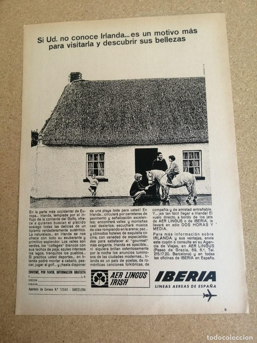 Otros art&iacute;culos de coleccionismo en papel: ANUNCIO. IBERIA, LINEAS AEREAS INTERNACIONALES DE ESPA&Ntilde;A