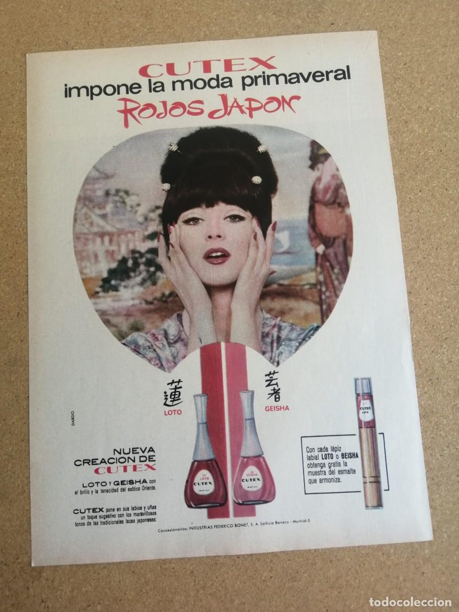 Otros art&iacute;culos de coleccionismo en papel: ANUNCIO. CUTEX IMPONE LA MODA PRIMAVERAL ROJOS JAPON