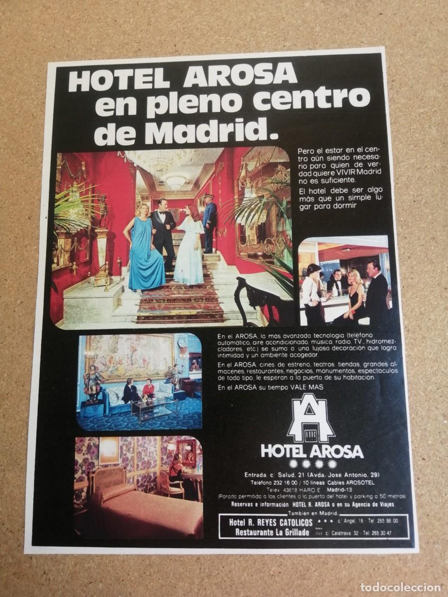 Otros art&iacute;culos de coleccionismo en papel: ANUNCIO. HOTEL AROSA EN PLENO CENTRO DE MADRID