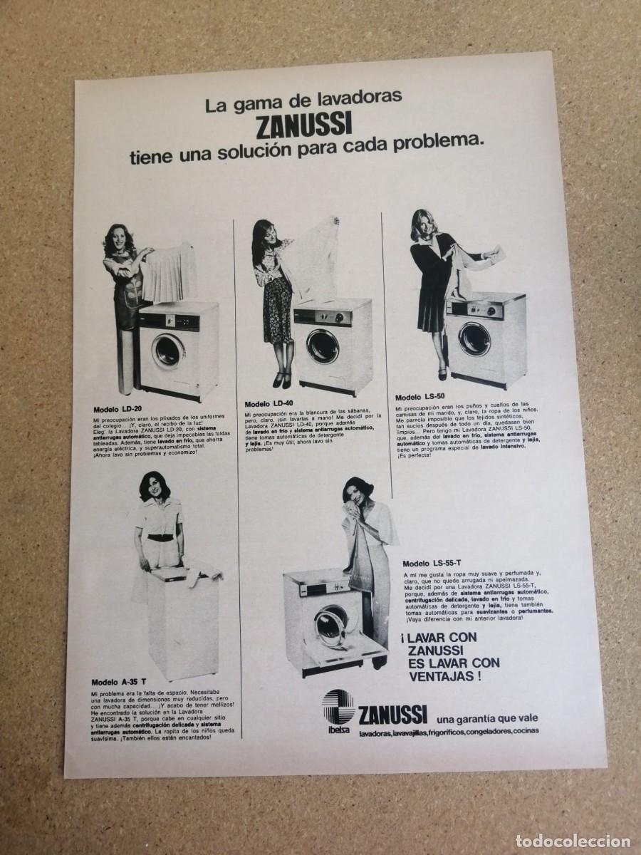 Otros art&iacute;culos de coleccionismo en papel: ANUNCIO. LAVADORAS ZANUSSI