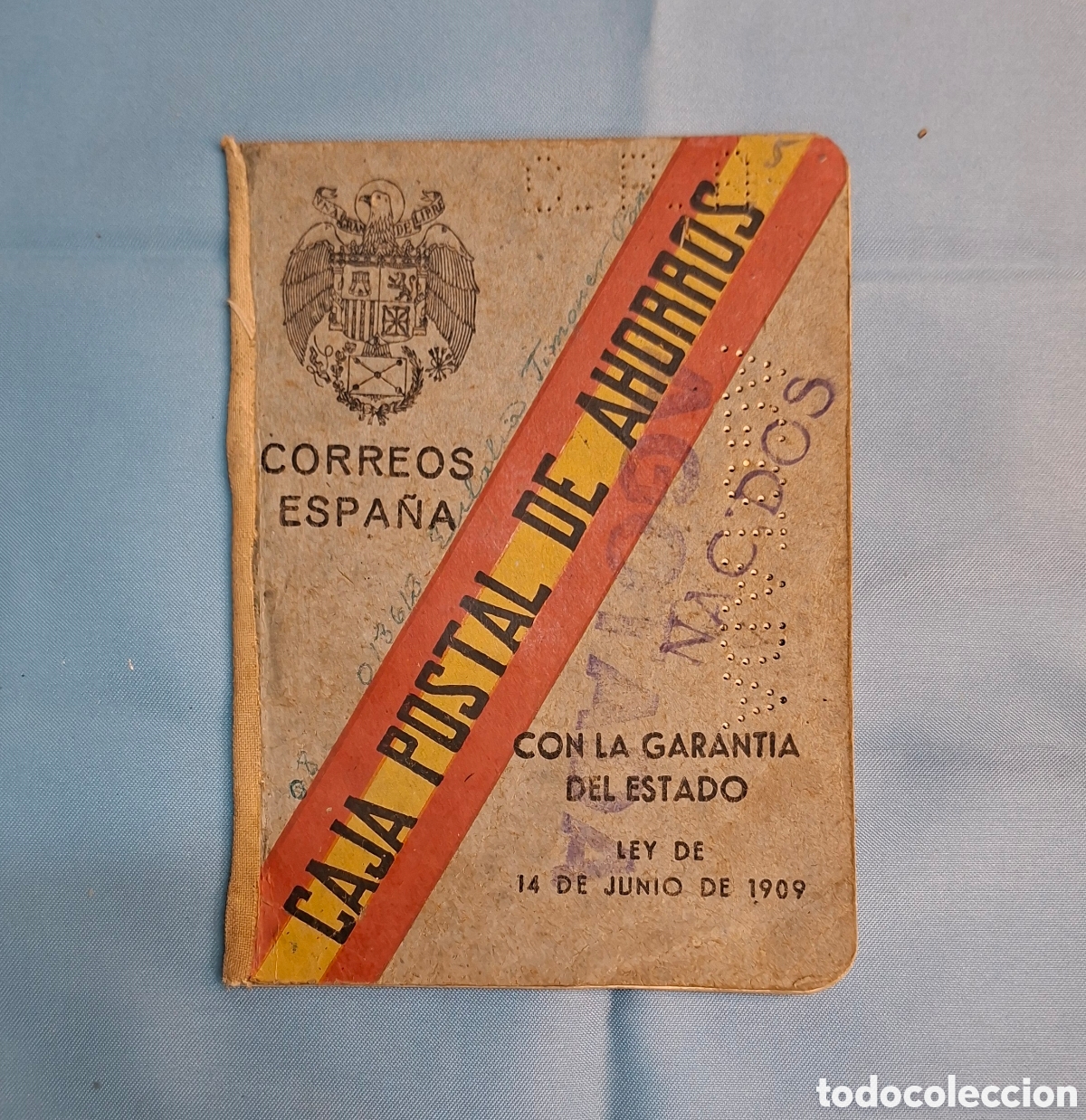 Otros art&iacute;culos de coleccionismo en papel: Cartilla de Caja Postal de Ahorros Espa&ntilde;a 1909