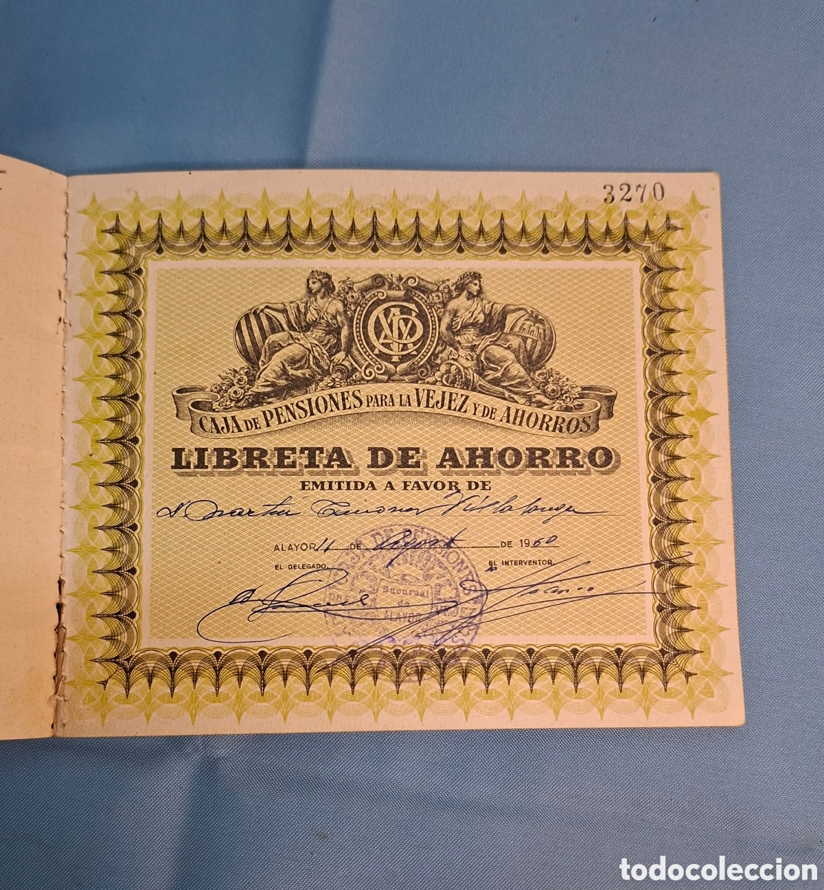 Otros art&iacute;culos de coleccionismo en papel: Libreta de Ahorro A la Vista