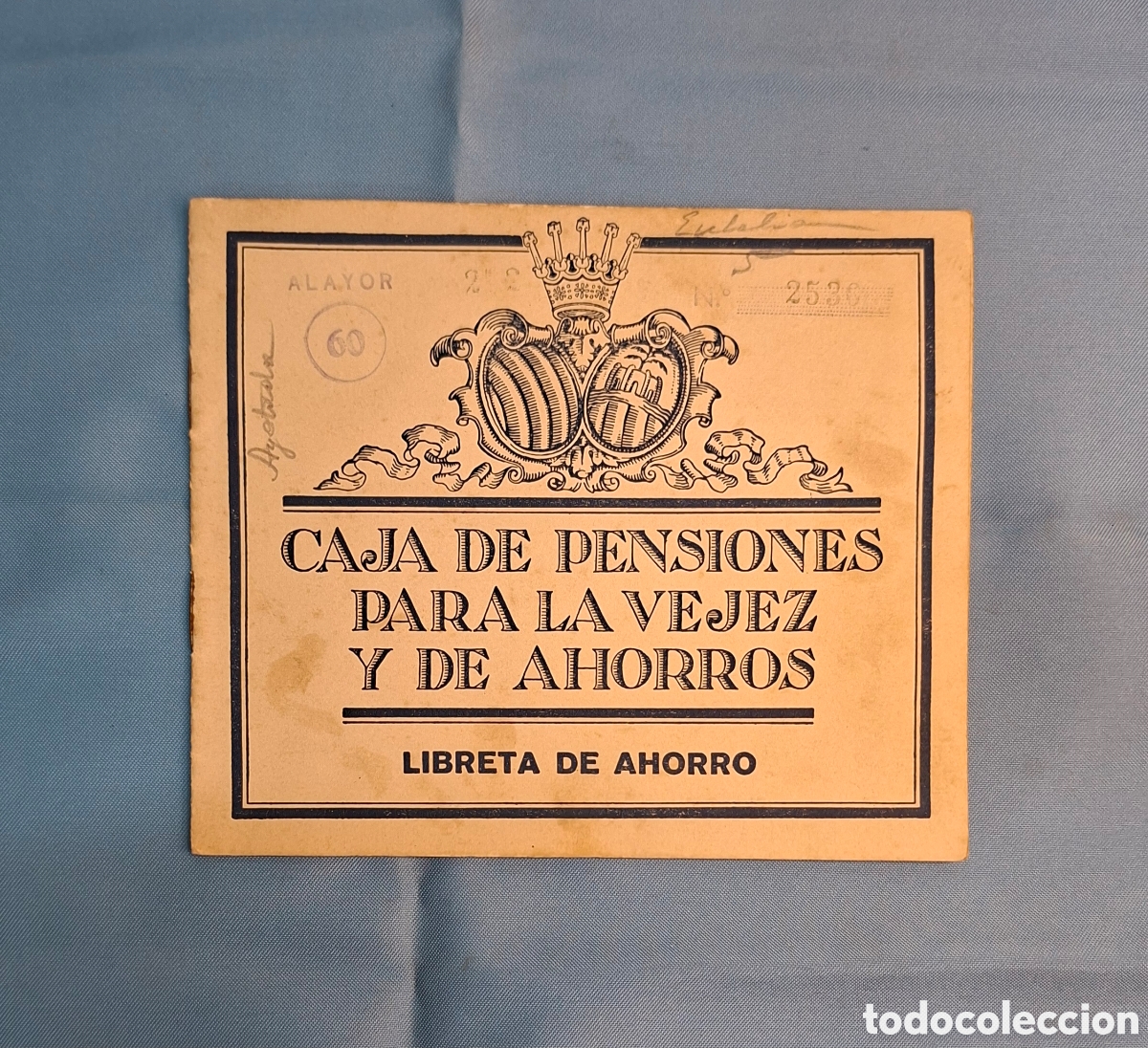 Otros art&iacute;culos de coleccionismo en papel: Libreta de Ahorros Antigua Caja de Pensiones (Menorca) A&ntilde;o 1948
