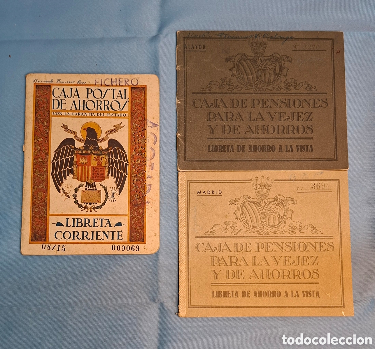 Otros art&iacute;culos de coleccionismo en papel: Lote cartillas de ahorro 1951&ndash;1957