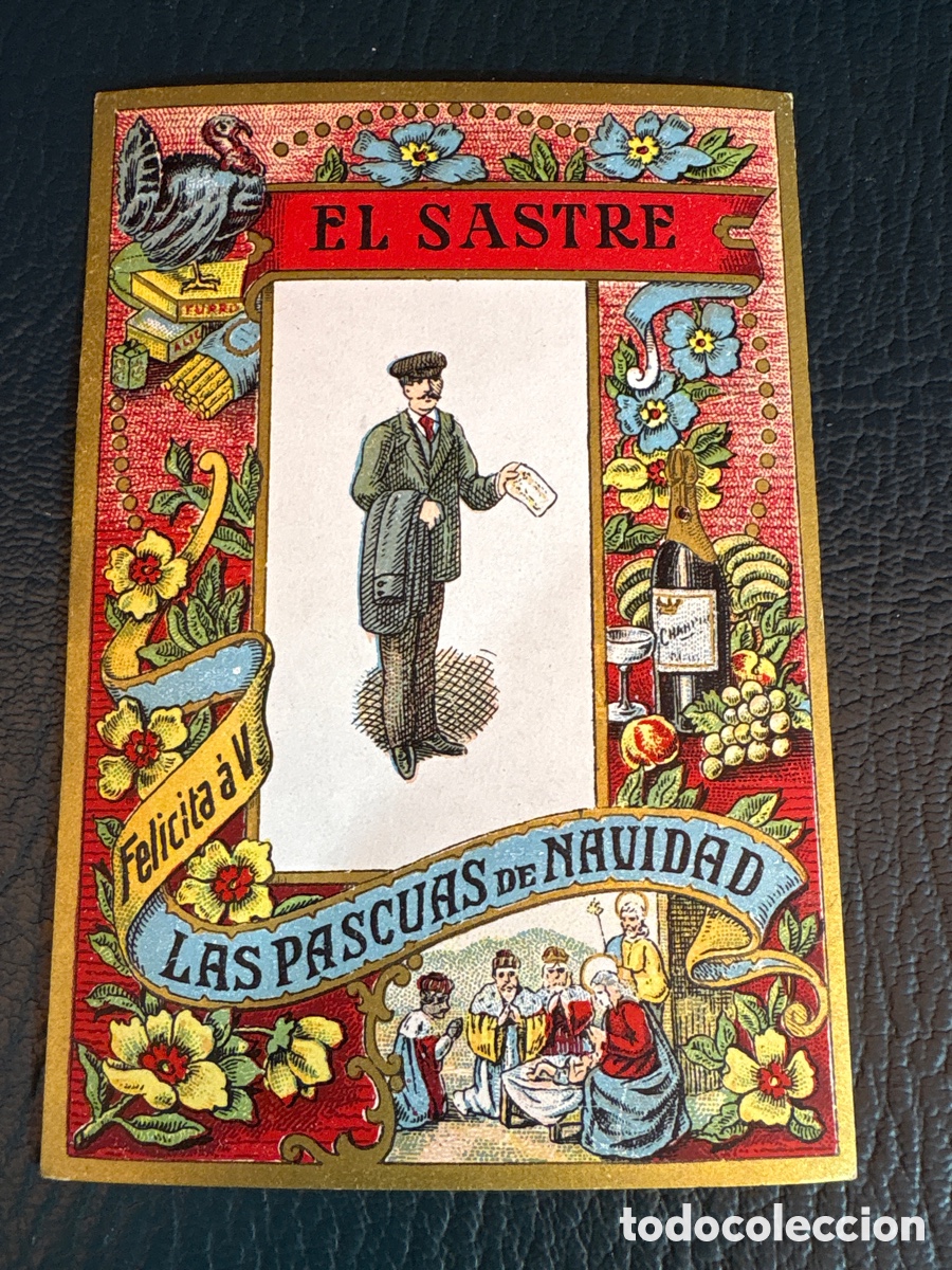 Otros art&iacute;culos de coleccionismo en papel: Felicitaci&oacute;n de Navidad- el sastre