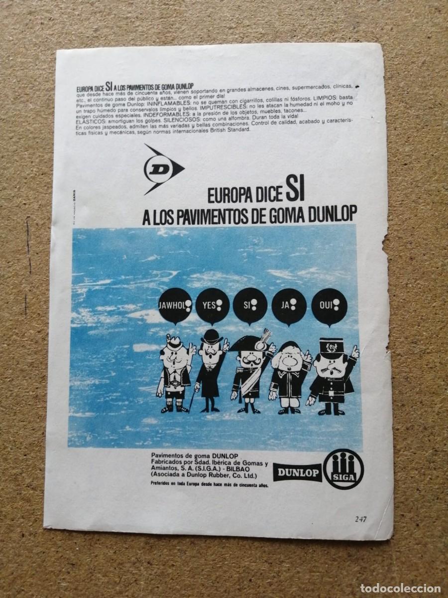 Otros art&iacute;culos de coleccionismo en papel: ANUNCIO. PAVIMENTOS DE GOMA DUNLOP