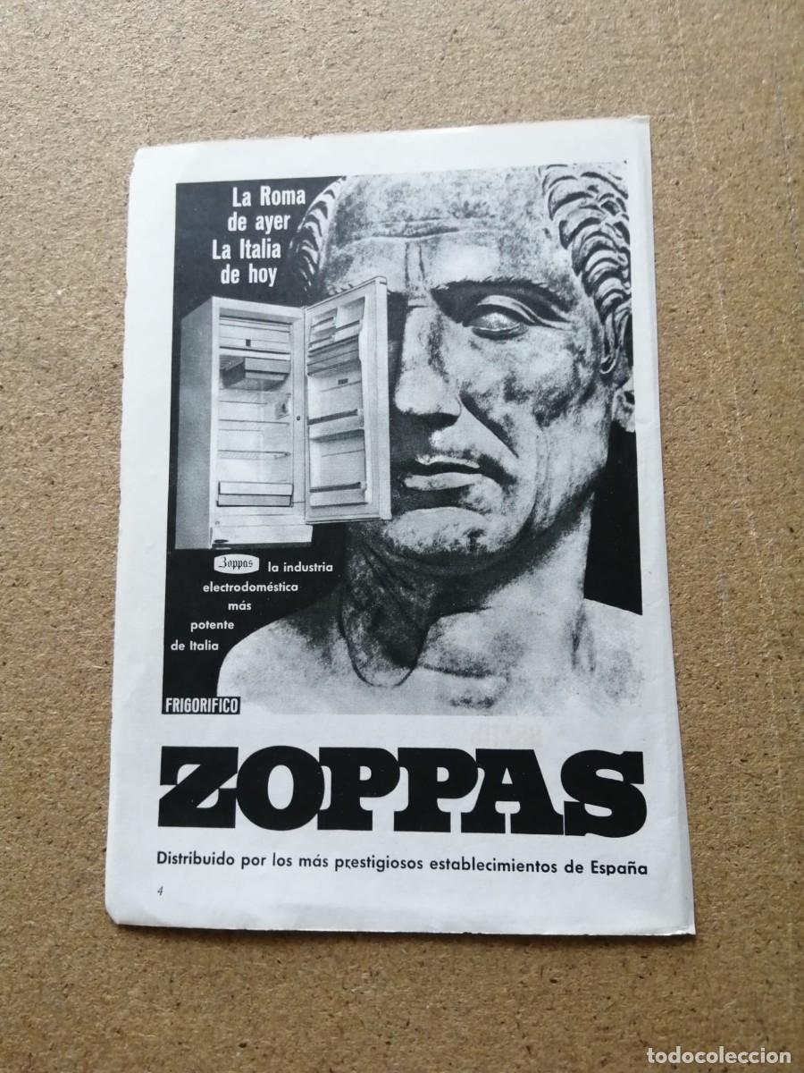 Otros art&iacute;culos de coleccionismo en papel: ANUNCIO. FRIGORIFICO ZOPPAS