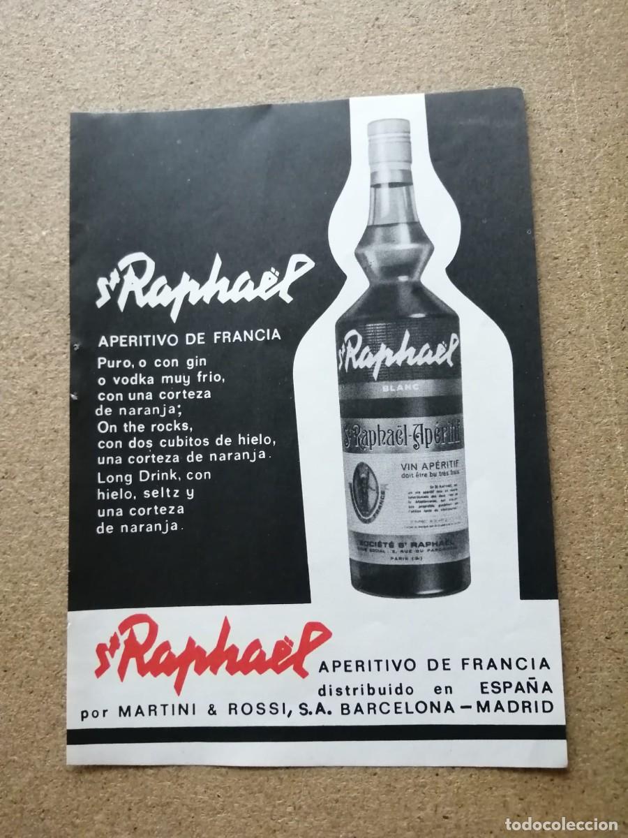 Otros art&iacute;culos de coleccionismo en papel: ANUNCIO. RAPHAEL, APERITIVO DE FRANCIA