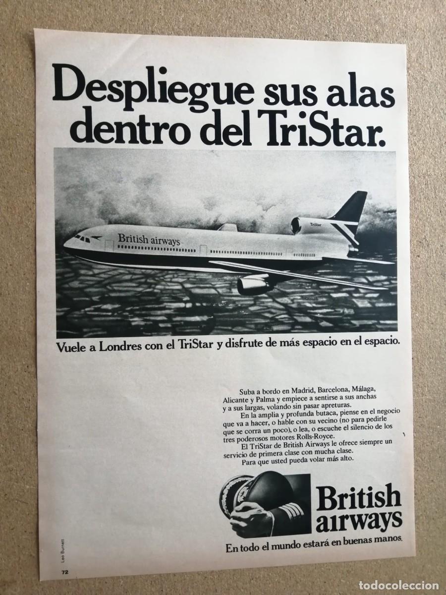 Otros art&iacute;culos de coleccionismo en papel: ANUNCIO. BRITISH AIRWAYS